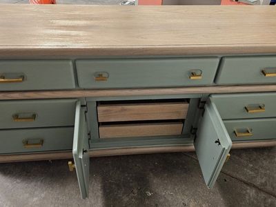 Sage Green Modern Rustic Dresser