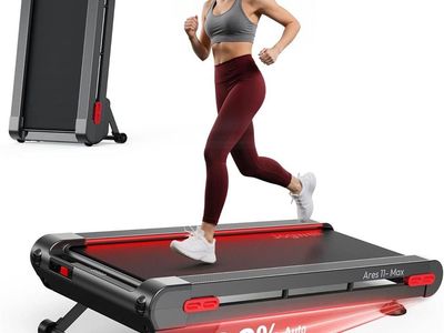 Jogwell Walking Pad Treadmill, Auto Incline, Brushless Ultra-Quiet, Under Desk Treadmill for Home Office, 400 LBS Capacity,