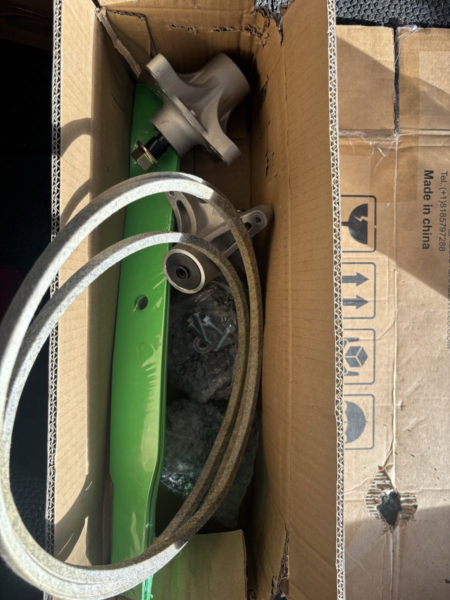 Lawn Mower Replacement Parts Kit - Deck Belt, Blades, and Hardware 42”
