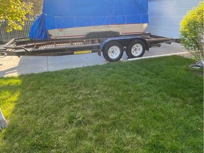 Big Tex car hauler flat bed.