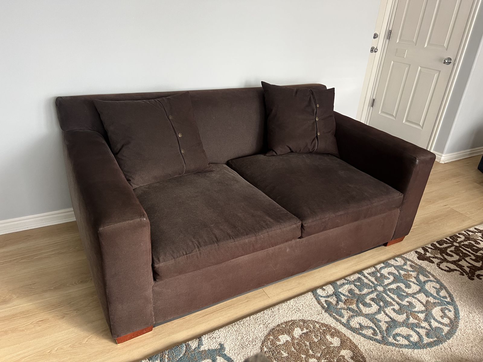 Ralph Lauren Microfiber Down Loveseat Sofa Couch