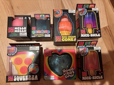7 Ultra Rare Needoh Squishy Toys (NEW)