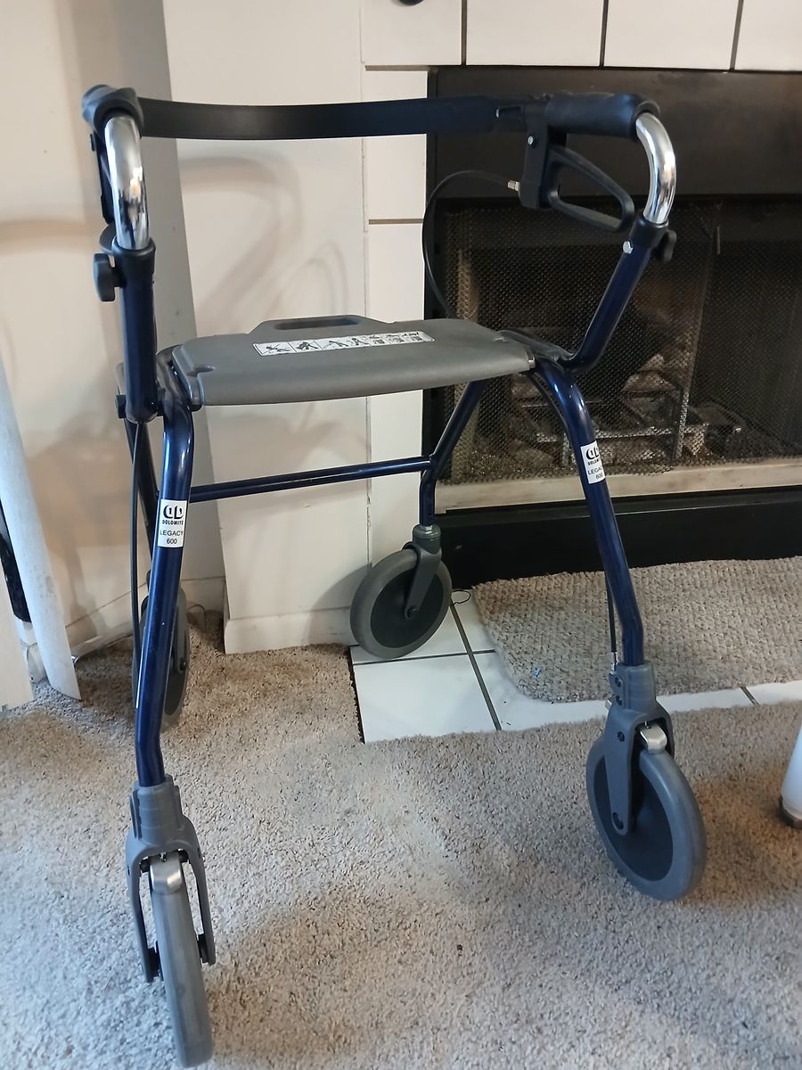 Dolomite Legacy 600 Rollator Walker - Blue Mobility Aid with Seat