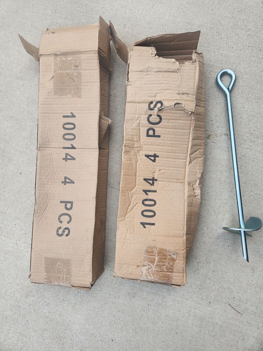 8 16" Galvanized Steel Ground Anchors
