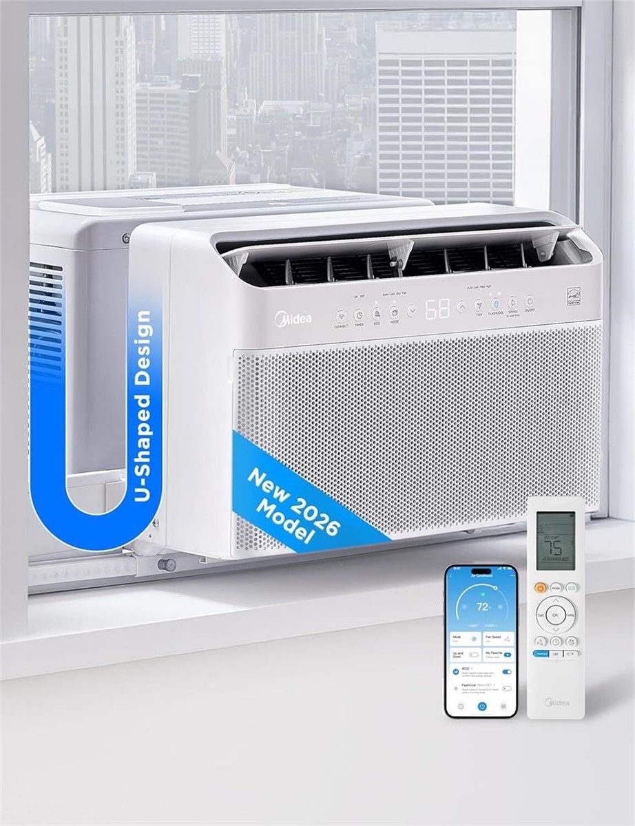 Midea 6,000 BTU U-Shape Smart Window AC