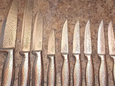 Hampton Forge Argentum Hammered Knives Stainless
