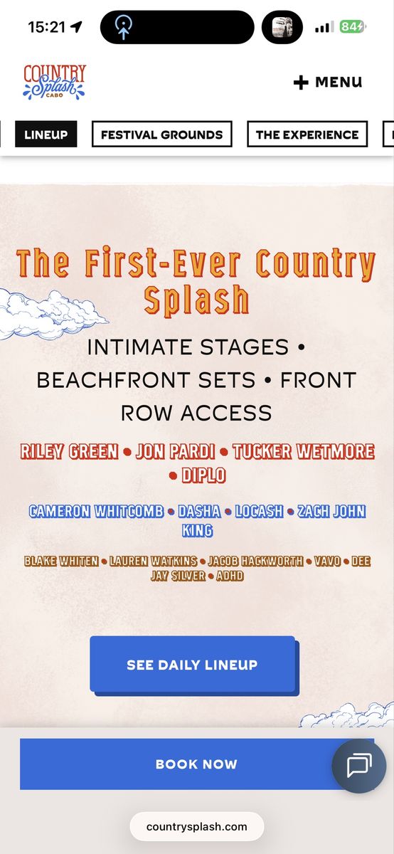 Country Splash Cabo 2x VIP Tier 2 Tickets