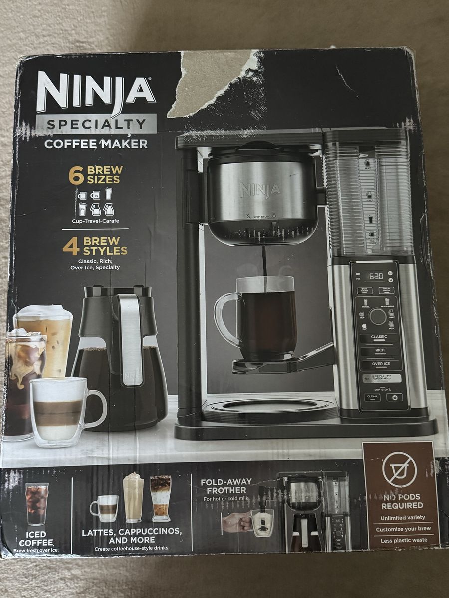Ninja Specialty Coffee Maker with Glass Carafe - 6 Brew Sizes, 4 Brew Styles, Built-in Frother
