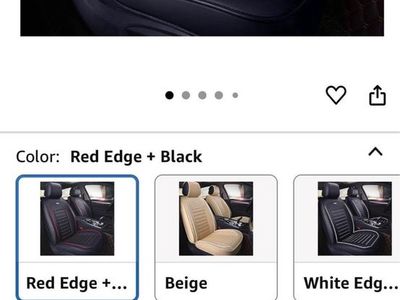 Brand New Full Set Car Seat Covers with Red Edge and Black Stitching