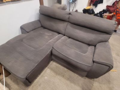 2 piece fabric couch, 1 recliner, I chaise