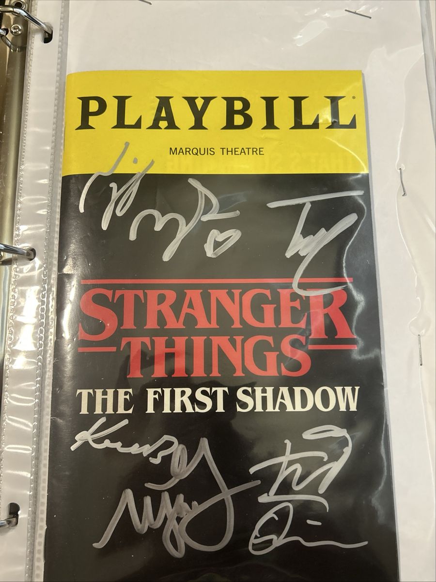 Stranger things signed playbill