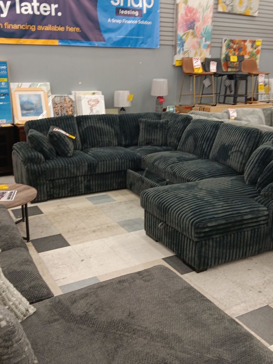 beautiful sectional with pop-up
