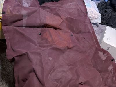 Alien Shade Burgundy Mesh Shade Tarp, Sun Protection with Grommets