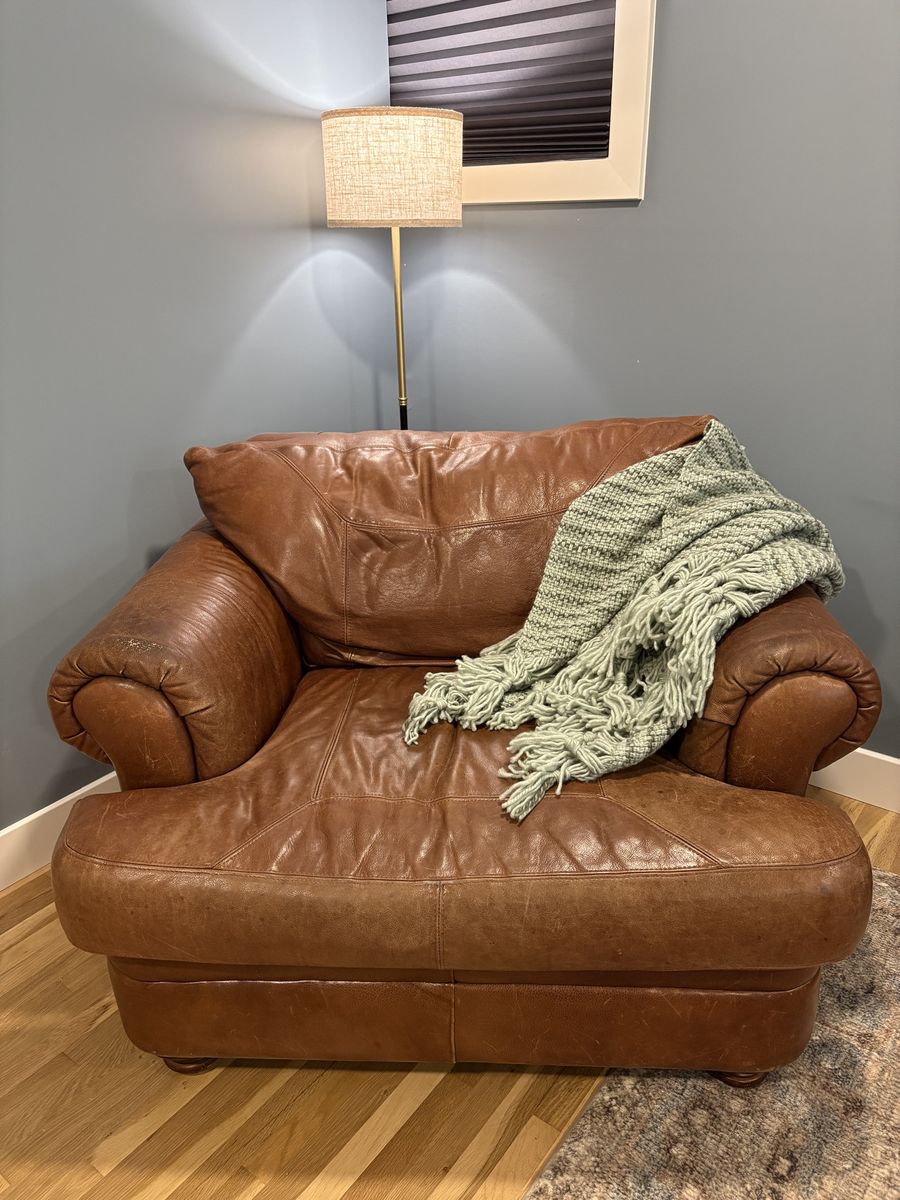 Oversized Leather Armchair