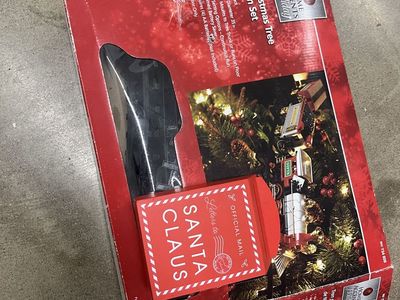 Home Accents Holiday Christmas Tree Train Set with 9 ft Track & Santa Letter Box Decor