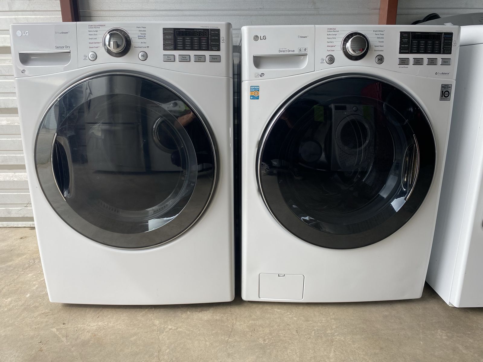 LG Steam Washer And Gas Dryer