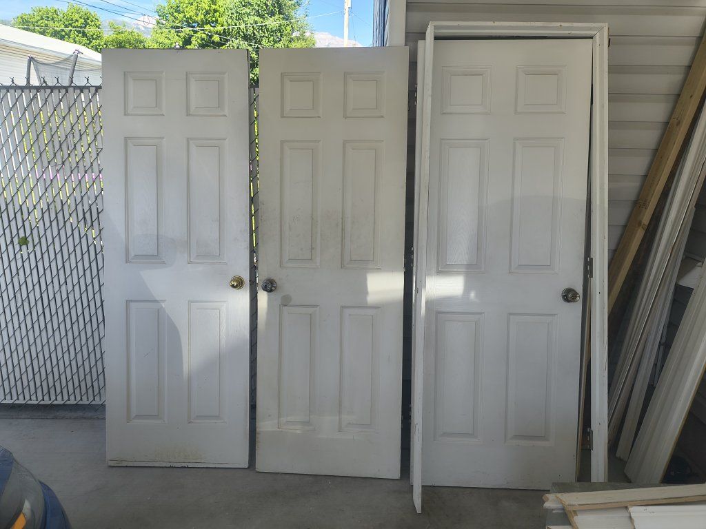 three interior doors