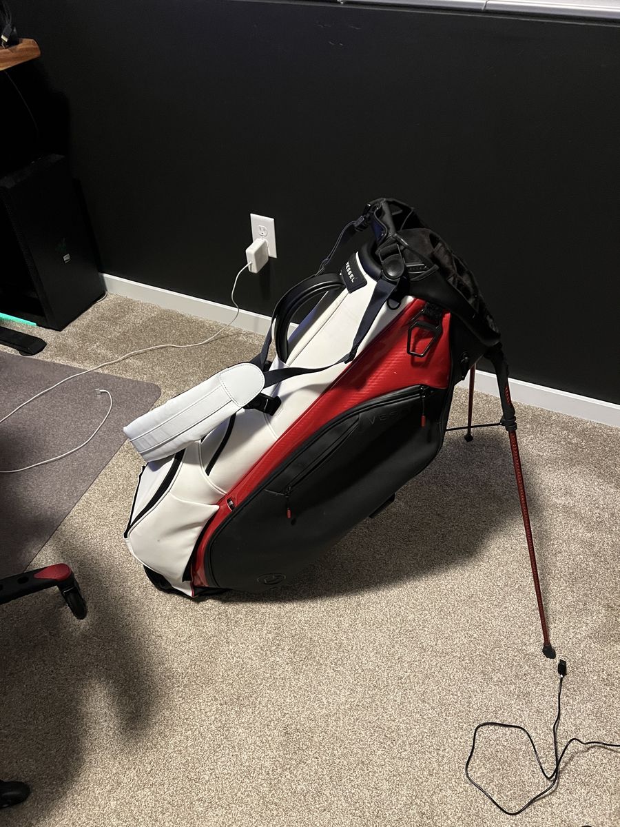 Vessel VLX 2.0 Golf Stand Bag - White, Black, Red - 14 Way