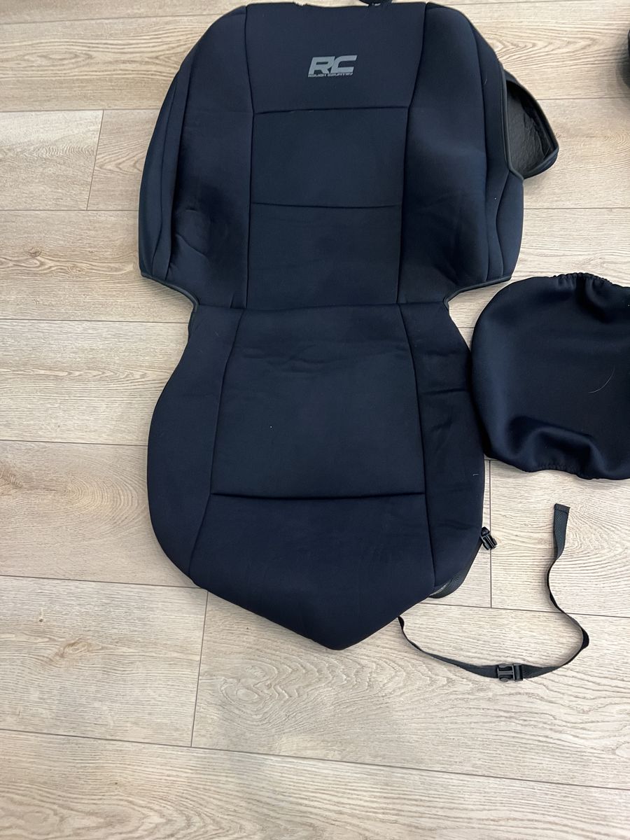 Rough Country Neoprene Black Seat Covers. Fromt and back seats, 2020 F150 SCREW