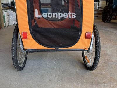 Leonpets Orange Dog Bicycle Trailer & Stroller Combo - Pet Carrier with Wheels