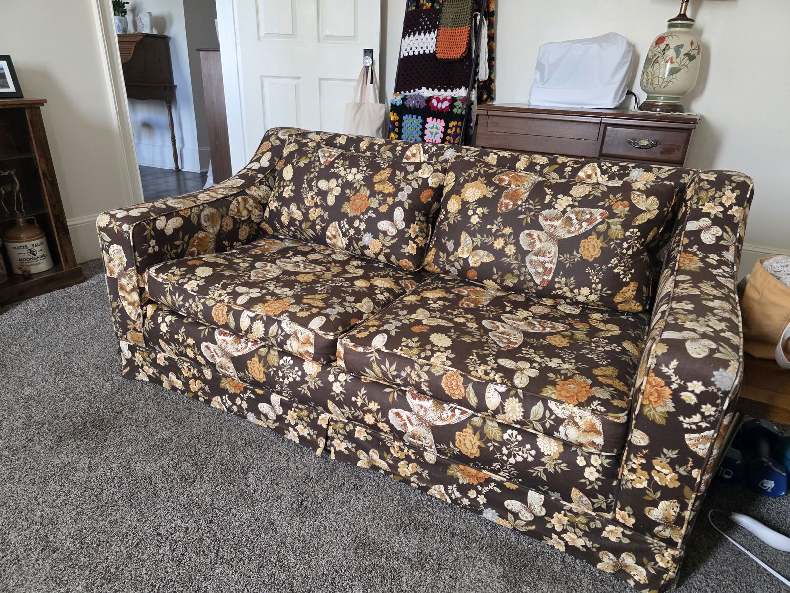 FREE- Vintage Butterfly/ Flower Loveseat