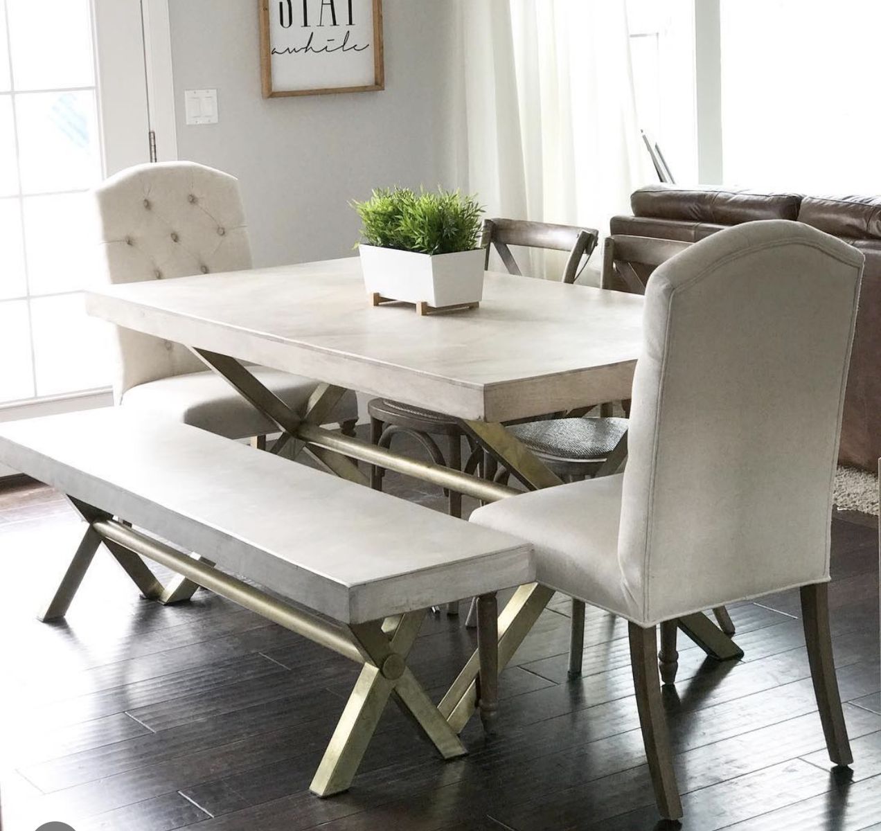 Downeast dinning table and bench
