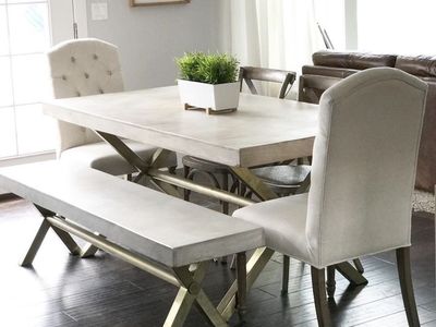 Downeast dinning table and bench
