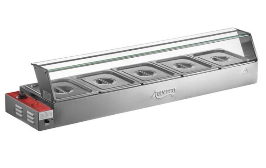NEW 57" Electric Bain Marie Buffet Countertop Food Warmer with 5 Half Size Wells
