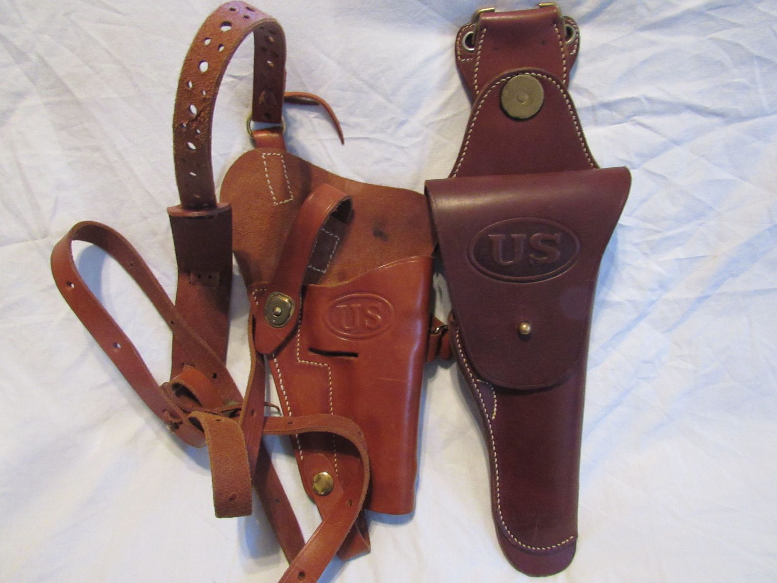 Antique Collectable Leather US Army Holsters 2ea~~ Great Condition LOOK!