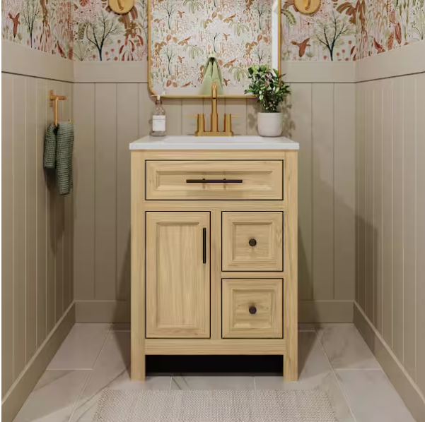 Haldone 25" Bath Vanity with Marble Top