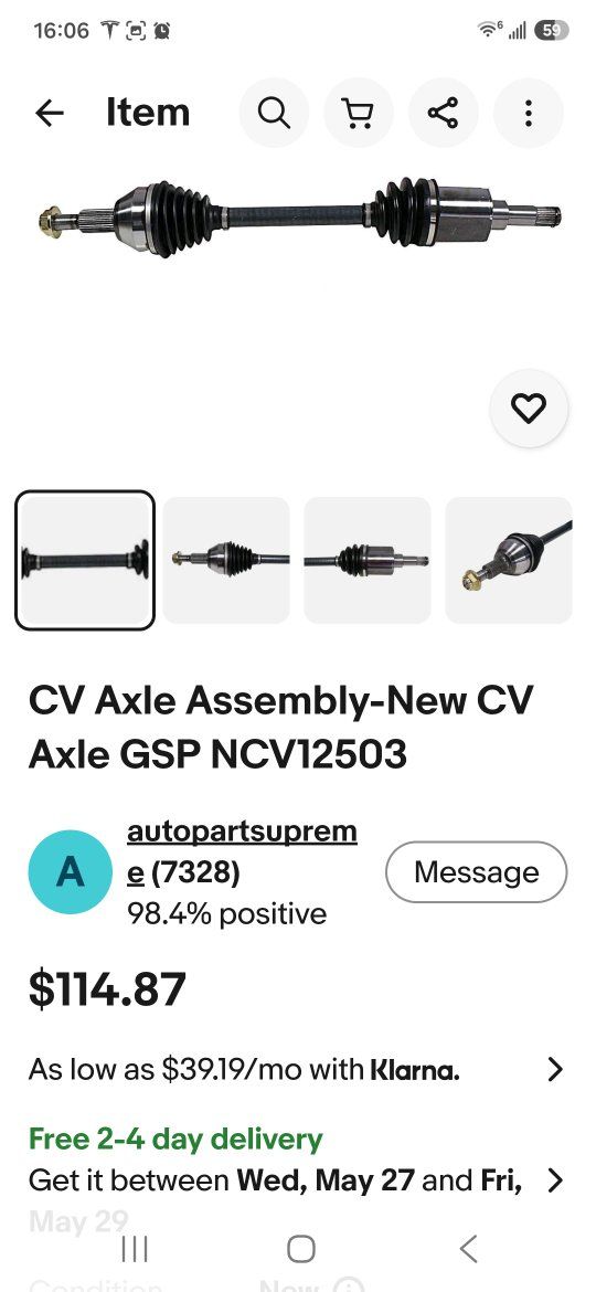 Heri AX-9161 CV Axle
