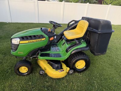 John Deere E150 Riding Lawnmower w/ Bagger