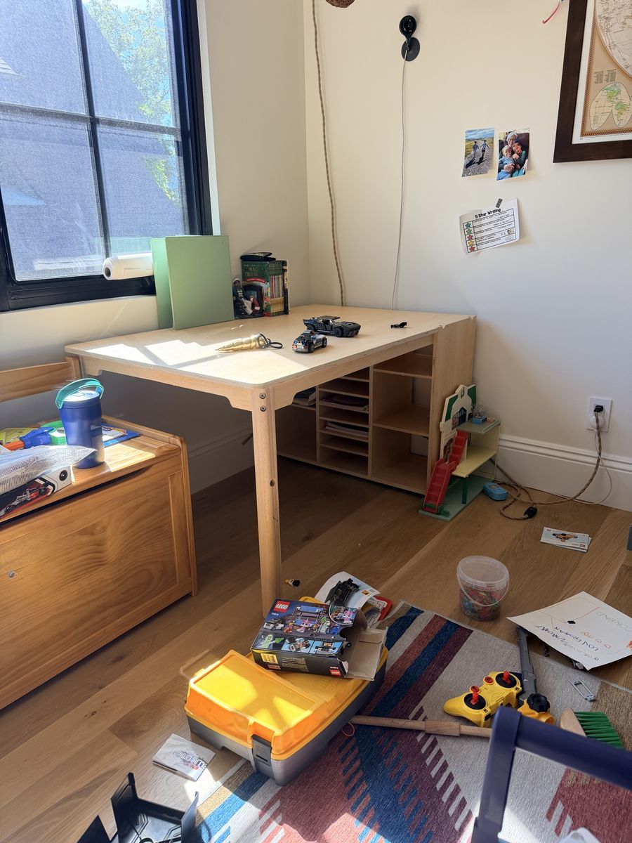 GDLF Kids Art Table Set with Built-in Supply Storage and Plywood Construction