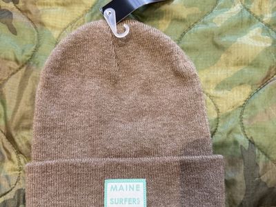 Maine Surfers Union Knit Beanie Tan - NWT