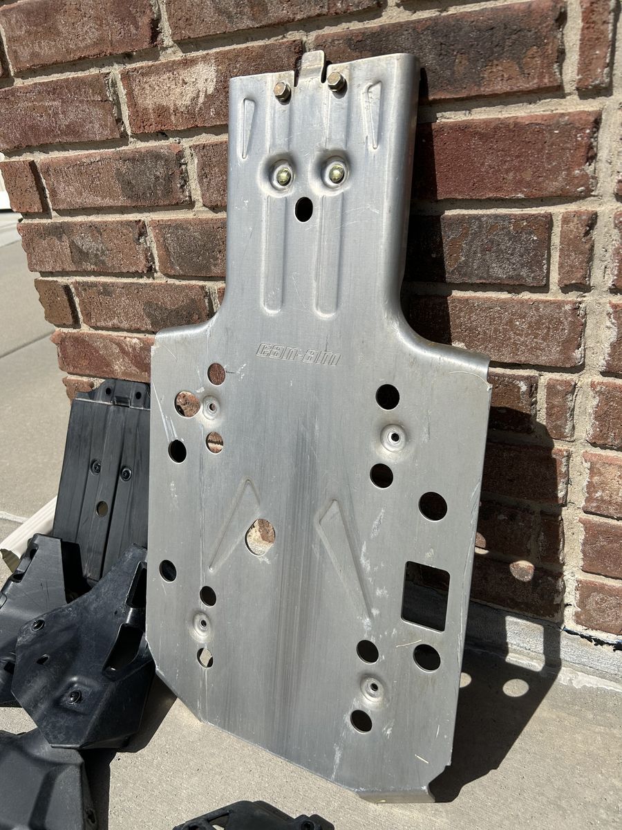 CanAm Renegade skip plate and A Arm guards