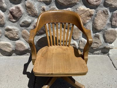Antique hardwood office chair