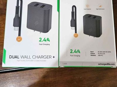 Fast charging dual wall charger (2pack)