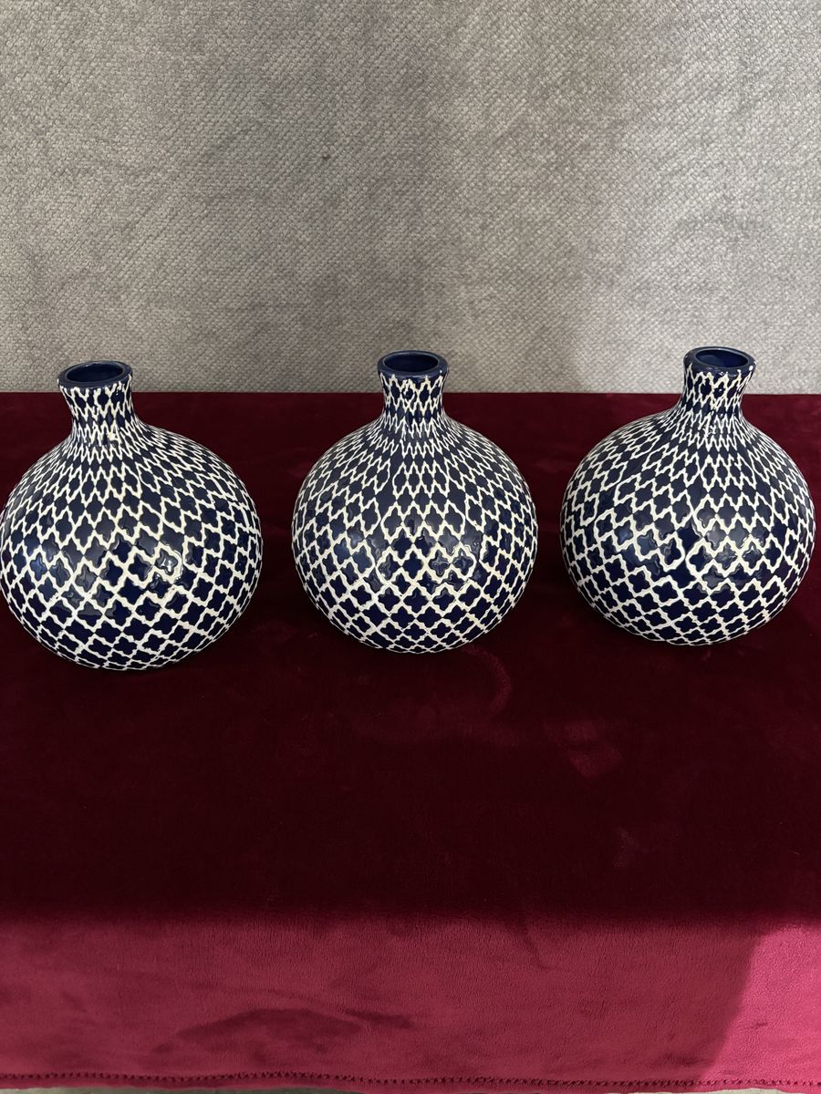 3 Decorater Vases, Ex. Cond. 25.00 Obo