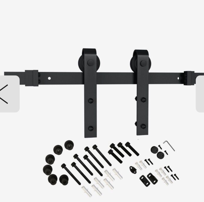 New 96 Sliding Barn Door Hardware - 8' J Strap Kit