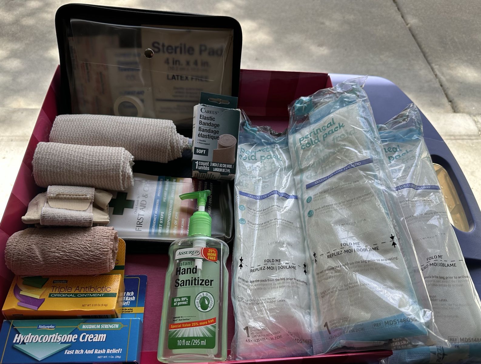 Elastic Bandages+Hand Sanitizers+Creams+Cold Packs