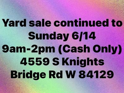 Yard sale/ Cash Only/ most $1-$5