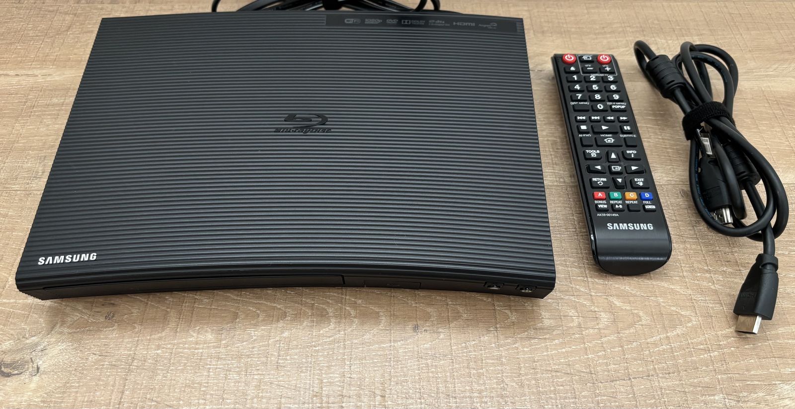 Samsung BD-JM57C Blu-ray/DVD Player + Original Remote, Power Cord & HDMI Cable - Like New!