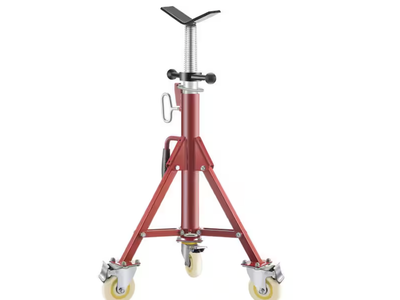 New 28 in. to 52 in. Pipe Jack Stand 882 lbs. Load Folding V Head Pipe Stand