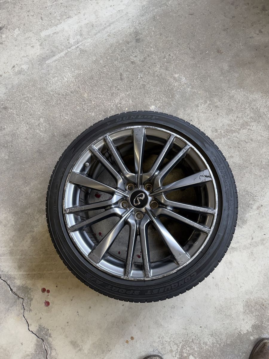 Stock wheels/tires from Infiniti Q50 Red Sport 400