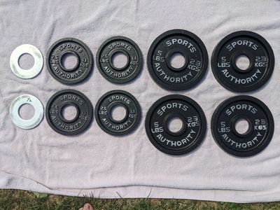 Olympic Weight Plates - 5 and 2.5 lb