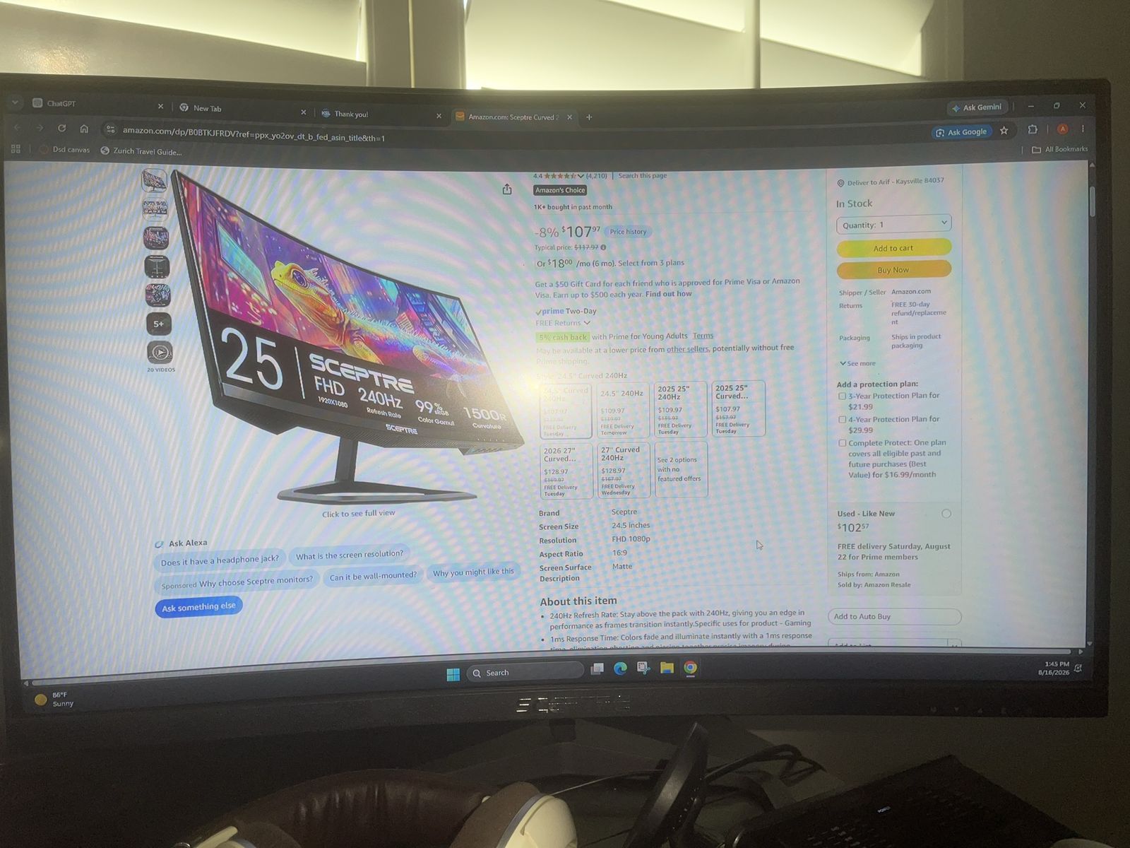 Gaming monitor