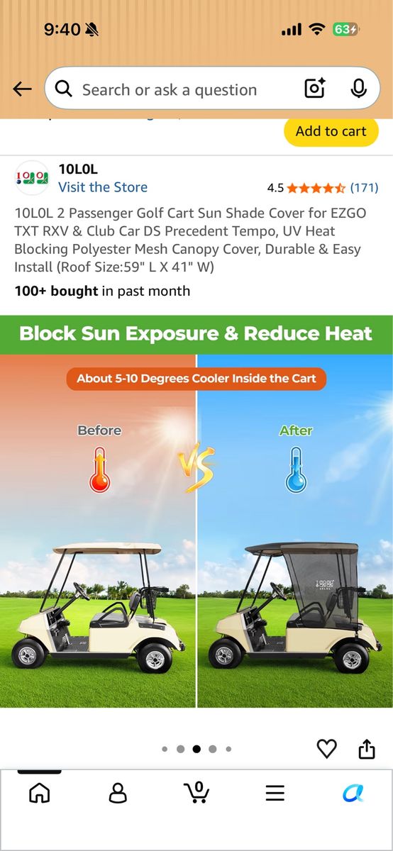 10 LOL cart shade cover