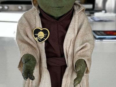Rare Star Wars "Call Upon Yoda" Interactive Figure (2005) + Bonus 2014 Charity Pin