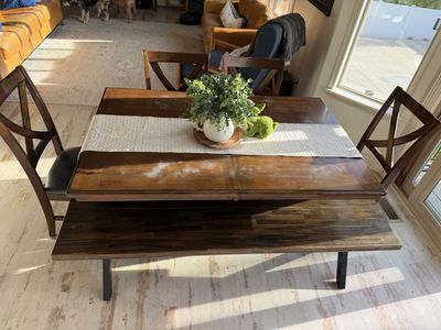 Dining Table and with 6 chairs -NO BENCH
