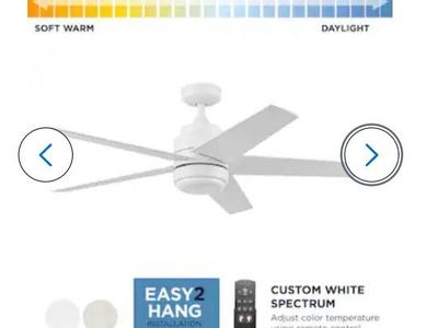 Harbor Breeze Newbern 52-in White LED Indoor/Outdoor Ceiling Fan With Light
